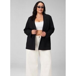 Fabletics Oversized Blazer Black One Button Jacket Women Size 3X MSRP $135